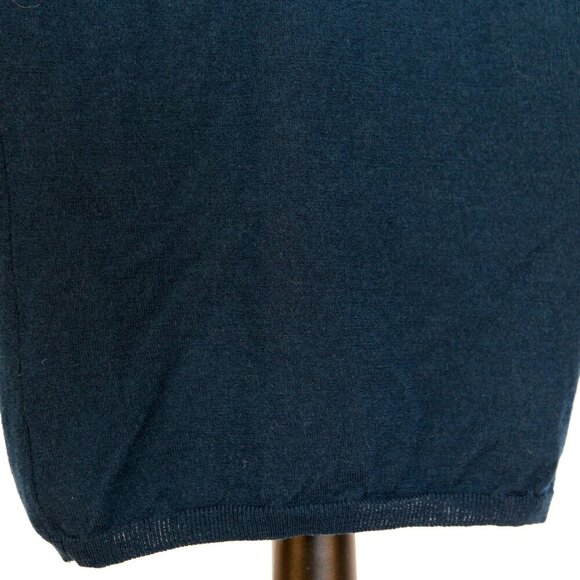 Theory Wool Dark Blue/Green Lightweight V-Neck Pullover Sweater Sz XS‎ - Picture 8 of 11
